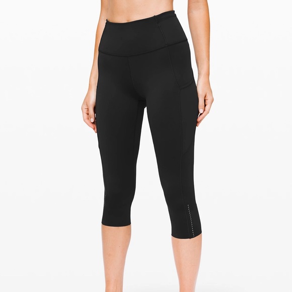 Fast and free high rise crop black 4 reflective - Picture 2 of 6